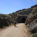 Cruising up to one of the many tunnels