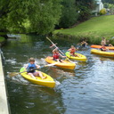 Free kayaks and dinghy.