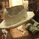 Objects excavated from the ruins.