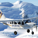 Air Safaris GA8 over Tasman Glacier.              