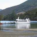 Water Taxi waiting at Mistletoe Bay.