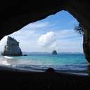Through the arch at Cathedral Cove