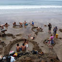 Mass excavations - Hot Water Beach