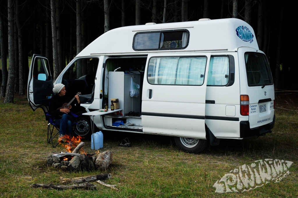 Chilling in a PiwiWiwi HiAce Campervan