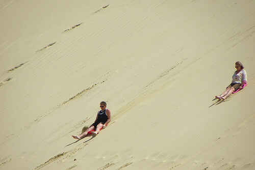 Sand-boarding Ohhh yeah
