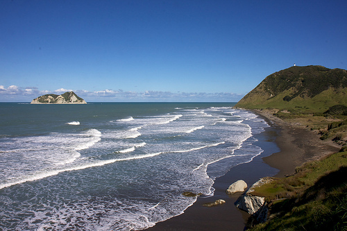 Quite a climb, the Lighthouse in the distance