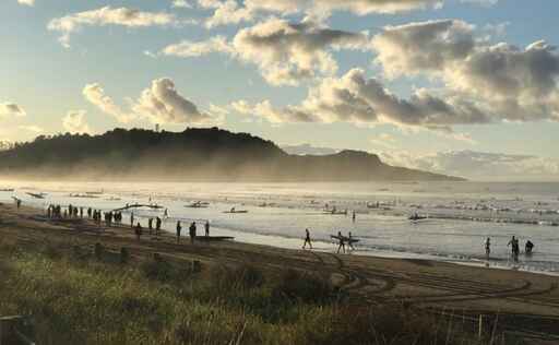 Lifeguard patrolled swimming in summer