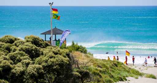 Lifeguard patrolled swimming in summer 
