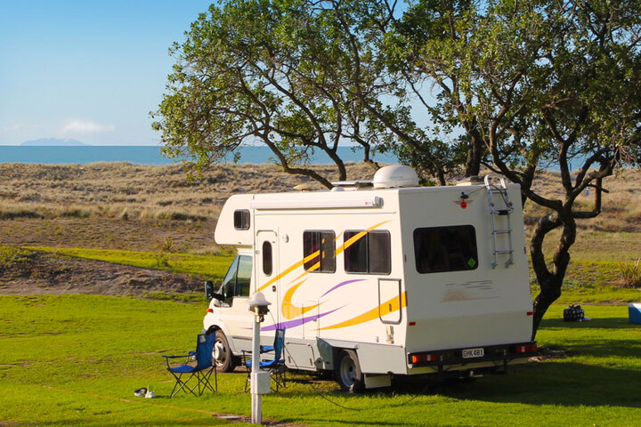 Views of White Island and the Beach is nice and handy.