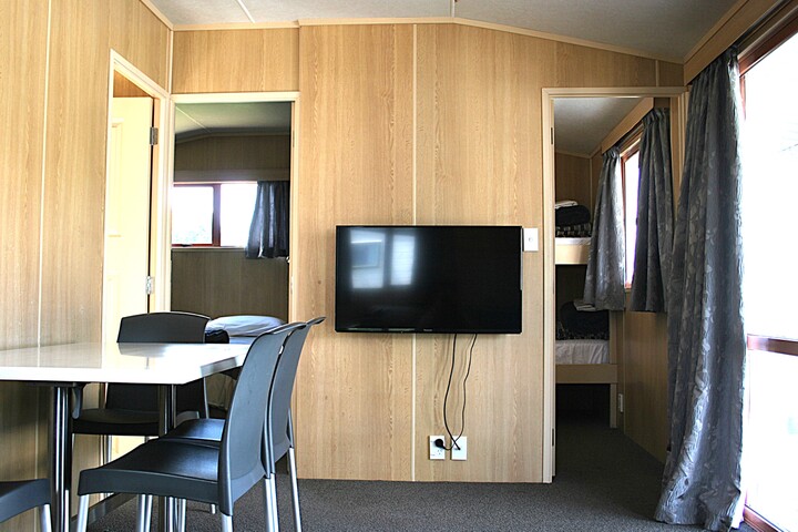 Unit 9 living area with bedrooms shown